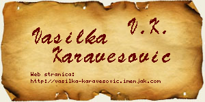 Vasilka Karavesović vizit kartica